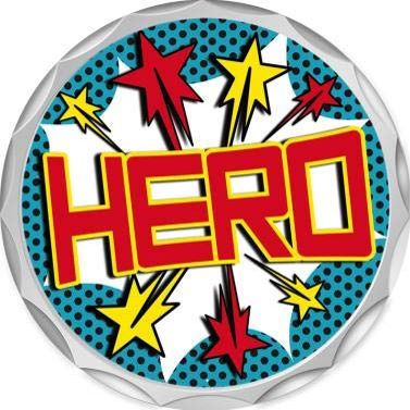 Crown Awards Hero with Stars 2.2" Hero Award Pin, 20 Pack Prime