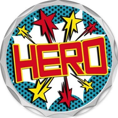 Crown Awards Hero with Stars 2.2" Hero Award Pin, 20 Pack Prime