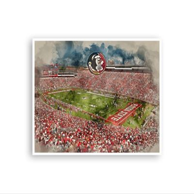 Art Poster Florida State Seminoles Watercolor Print 12x16 Wall Decor