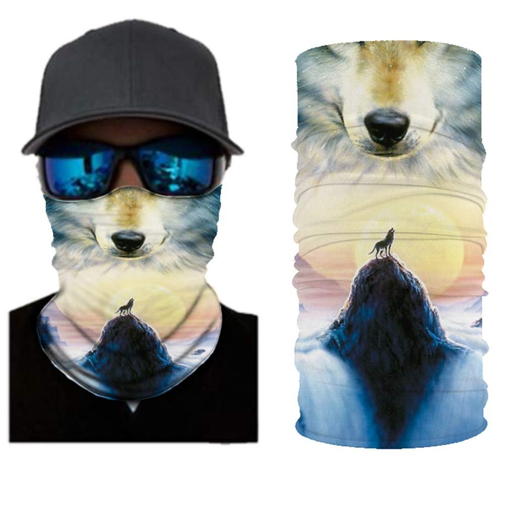 Angelife Dust Wind Sun Protection Scarf Neck Balaclava 3D Galaxy Print Seamless Bandana Rave