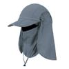 CRISTGEE Foldable Sun Cap, Fishing Hats, UPF 50+ Protection Caps with Face Mask Neck Flap Dark Gray view 1