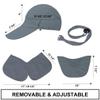 CRISTGEE Foldable Sun Cap, Fishing Hats, UPF 50+ Protection Caps with Face Mask Neck Flap Dark Gray view 3