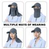 CRISTGEE Foldable Sun Cap, Fishing Hats, UPF 50+ Protection Caps with Face Mask Neck Flap Dark Gray view 4
