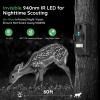 OUTDOOR EXPERT 20MP MINI Trail Camera,1080P Hunting Trail Camera with No Glow 940nm Night Vision Motion Activated IP66 Waterproof,80ft Illumination Range Hunting Game Cam for Wildlife Monitoring view 3