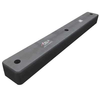 Aquamentor Marine Dock Bumpers - Made in the USA - High-Density PE Foam Boat & Dock Bumper Pads, Chip & Crack Resistant, Won't Rub Off on Boats (Black, 48"L x 6"W x 4"H)