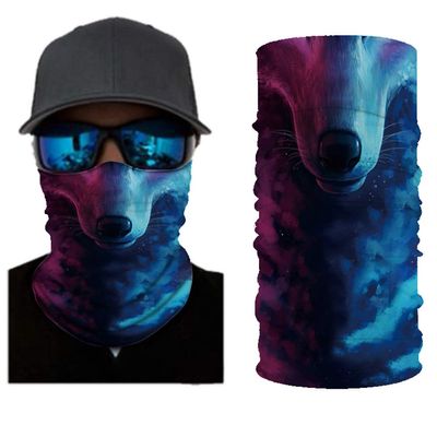 Angelife Dust Wind Sun Protection Scarf Neck Balaclava 3D Galaxy Print Seamless Bandana Rave
