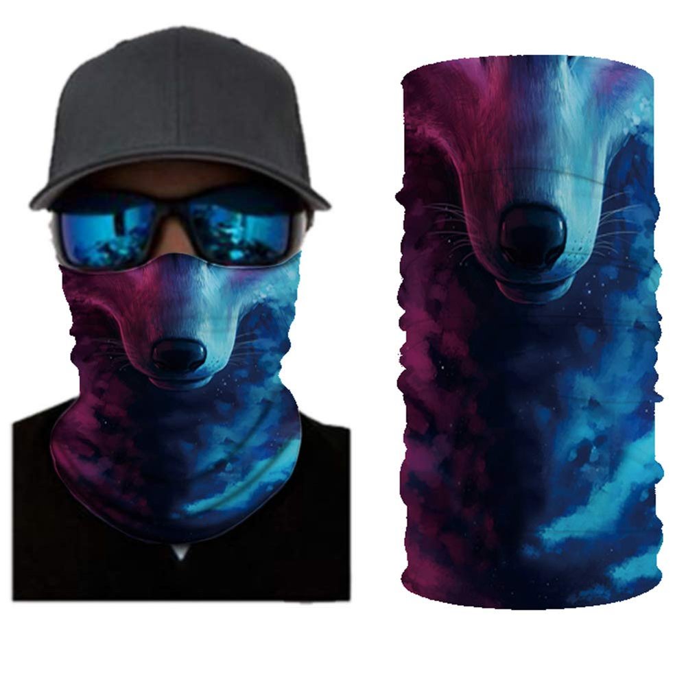 Angelife Dust Wind Sun Protection Scarf Neck Balaclava 3D Galaxy Print Seamless Bandana Rave