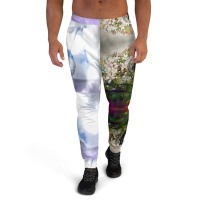 SLAY yoga Rooted Skies Rock Mercury Men's Joggers White