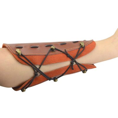 Weatlake Archery Arm Guard Traditional Leather Forearm Protector Gear Longbow Recurve Bow