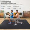 MRO Extra Large Exercise Mat For Home Gym, 8'x4.5'/7'x4.5'/6'x4.5'(7mm) Workout Mats for Gym Flooring, Non-Slip, Extra Thick Durable Cardio Mat, Ideal for Plyo, Weights, MMA, Jump Rope -Shoe Friendly view 2