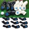 Bnineteenteam 9PCS Golf Headcover,PU Leather Golf Putter Head Cover Waterproof Thicken Plush Golf Putter Head Cover Iron Club Headcovers Accessory(Black) view 4