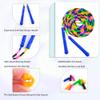 Beprezco Long Double Dutch Jump Rope 16 Ft 2 Pack, Jump Rope for Kids Adults, Beaded Segmented Skipping Rope (Blue) view 2