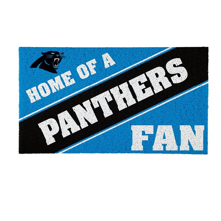 Team Sports America Carolina Panthers, Officially Licensed Door Mat 28 x 16 Inches Indoor Outdoor Sports Fan Rug