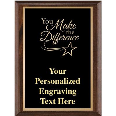 Crown Awards You Make The Difference Plaques, 8x10 Classic Plaque Corporate Recognition Trophy Plaque Prime