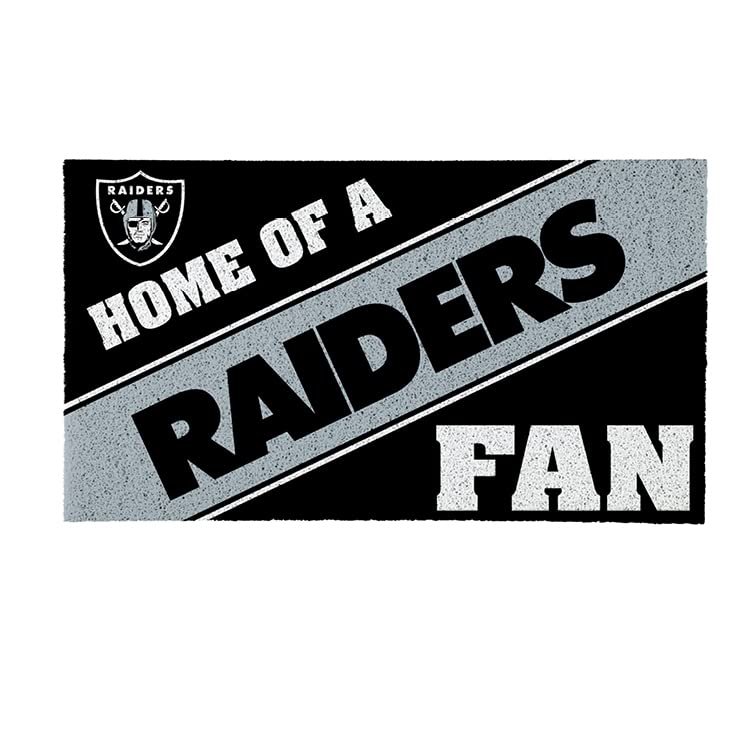 Team Sports America Oakland Raiders, Officially Licensed Door Mat 28 x 16 Inches Indoor Outdoor Sports Fan Rug