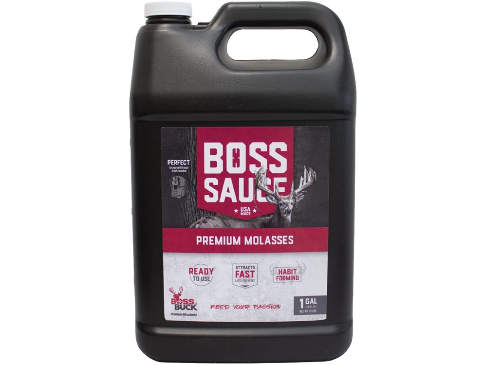BOSS Buck Boss Sauce Premium Molasses Attractant for Deer | Fast-Acting Powerful 1-Gallon Liquid Mineral Deer Attractant for Hunting