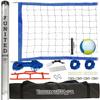 High Strength Portable Volleyball Net System with Volleyball and Pump view 1