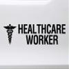 Minglewood Trading Red - Healthcare Worker Vinyl Decal - Caduceus Medical Nurse ER Doctor - Die Cut Sticker - 19w x 5h inches view 1