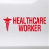 Minglewood Trading Red - Healthcare Worker Vinyl Decal - Caduceus Medical Nurse ER Doctor - Die Cut Sticker - 19w x 5h inches view 3