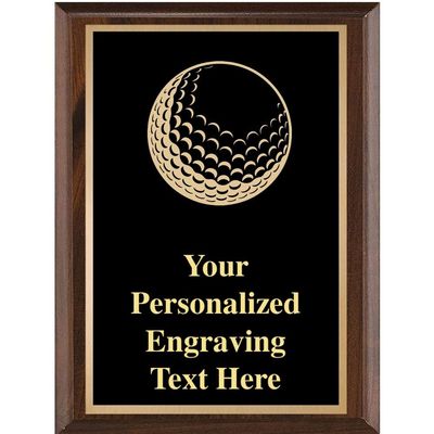 Crown Awards Golf Ball Plaques, 8x10 Classic Plaque Golf Ball Trophy Plaque Prime