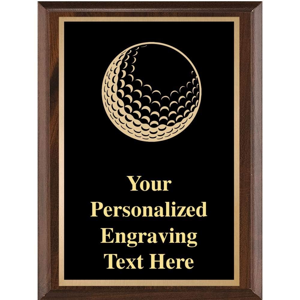 Crown Awards Golf Ball Plaques, 8x10 Classic Plaque Golf Ball Trophy Plaque Prime