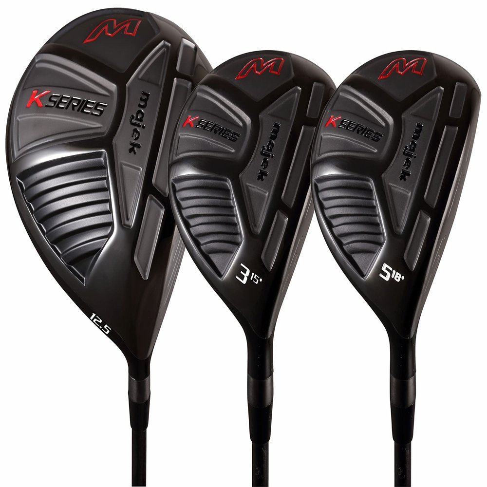 (Tall 5'8"+) Women's Majek K-Series High Launch 460cc 12.5 Driver and 3 5 Fairway Wood Set Golf Clubs, Right Handed Premium Ultra Forgiving Ladies Flex Graphite Shaft, Premium Tour Velvet Grip