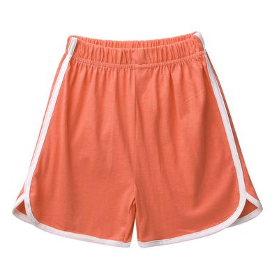 winying Cotton Elastic Waist Sports Shorts Running Fitness Yoga Bottom Activewear Orange 2-3