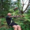 Zip line Trolley Pro X with Brake (Bundle) - Includes Trolley, Carabiner, Lanyard and Harness view 3