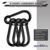 AUTMATCH Carabiner Clips, 3" Carbon Steel Spring Snap Hook Caribeener Clips Buckle Pack Grade Heavy Duty Carabiners Quick Link for Camping, Fishing, Hiking, Traveling, Circle Black, 4 Pack view 3