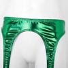 ACSUSS Womens Shiny Hologram Metallic Garter Belt with Clips Suspender for Thigh High Stockings Green One Size view 4
