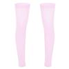 Agoky 1 Pair Mens Thigh High Compression Stockings Open Toe Sheer Support Full Leg Sleeve Socks Pink One Size view 1