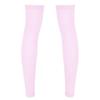 Agoky 1 Pair Mens Thigh High Compression Stockings Open Toe Sheer Support Full Leg Sleeve Socks Pink One Size view 2