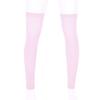 Agoky 1 Pair Mens Thigh High Compression Stockings Open Toe Sheer Support Full Leg Sleeve Socks Pink One Size view 3