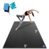 MRO Extra Large Yoga Mat, 12'x6'/9'x6'/7'x5'/6'x4' (9MM) Extra Wide and Thick Exercise Mats for Home Gym Workout, Non-Slip, Soft for Women and Men Fitness, Ideal for Barefoot Yoga, Pilates, stretching view 1