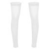 Agoky 1 Pair Mens Thigh High Compression Stockings Open Toe Sheer Support Full Leg Sleeve Socks White One Size view 1