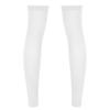 Agoky 1 Pair Mens Thigh High Compression Stockings Open Toe Sheer Support Full Leg Sleeve Socks White One Size view 2