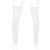 Agoky 1 Pair Mens Thigh High Compression Stockings Open Toe Sheer Support Full Leg Sleeve Socks White One Size view 3