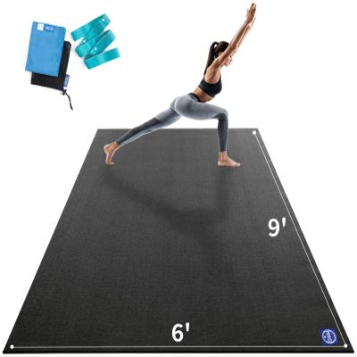 MRO Extra Large Yoga Mat, 12'x6'/9'x6'/7'x5'/6'x4' (9MM) Extra Wide and Thick Exercise Mats for Home Gym Workout, Non-Slip, Soft for Women and Men Fitness, Ideal for Barefoot Yoga, Pilates, stretching