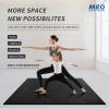 MRO Extra Large Yoga Mat, 12'x6'/9'x6'/7'x5'/6'x4' (9MM) Extra Wide and Thick Exercise Mats for Home Gym Workout, Non-Slip, Soft for Women and Men Fitness, Ideal for Barefoot Yoga, Pilates, stretching view 4