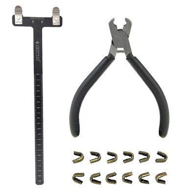 AMEYXGS Bow String Nocking Points Pliers Strings Knock Set Recurve Bow Turning Kit T Shape Bow Square Ruler Nocking Buckle Pliers Archery (Classic Style)