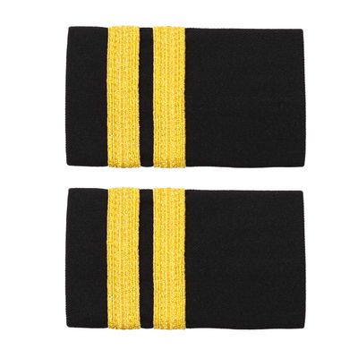 YiZYiF Mens Traditional Uniform Epaulets Pilot Aviators Epaulettes Shoulder Boards Badge Halloween Cosplay Costume Accessories Two Bars One Size