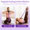 FateFan Multifunction Tension Rope, 6-Tube Elastic Yoga Pedal Puller Resistance Band, Natural Latex Tension Rope Fitness Equipment, for Abdomen/Waist/Arm/Leg Stretching Slimming Training (Purple) view 2