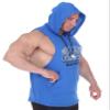 BIG SAM SPORTSWEAR COMPANY Men's Workout Hooded Tank Tops Sleeveless Gym Cotton Tee (Blue, S) view 3
