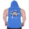 BIG SAM SPORTSWEAR COMPANY Men's Workout Hooded Tank Tops Sleeveless Gym Cotton Tee (Blue, S) view 4
