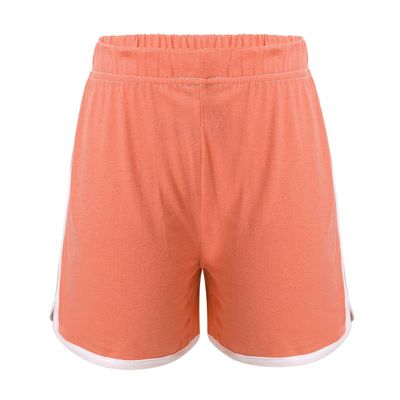 Yeahdor Kids Girl Cotton Elastic Waistband Sport Running Yoga Fitness Workout Shorts Activewear Summer Dailywear Bottoms Orange 4-5