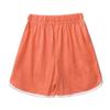 Yeahdor Kids Girl Cotton Elastic Waistband Sport Running Yoga Fitness Workout Shorts Activewear Summer Dailywear Bottoms Orange 4-5 view 4