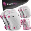 SKATEWIZ Knee Pads for Kids - Knee and Elbow Pads Set - PROTECT-1 - Size M Pink White - Wrist Guards Skating Protective Gear, Skateboard, Roller Skate, Ice Skates For Kids view 1