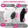SKATEWIZ Knee Pads for Kids - Knee and Elbow Pads Set - PROTECT-1 - Size M Pink White - Wrist Guards Skating Protective Gear, Skateboard, Roller Skate, Ice Skates For Kids view 3