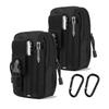 DOOVETER PHILEX Tactical Molle Pouch EDC Utility Gadget Outdoor Men Waist Bag with Phone Belt Clip Holder Holster 2 Pack(Black&Black) view 1