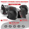 SKATEWIZ Knee and Elbow Pads Adult - Skating Protective Gear - PROTECT-1 - Size L Black - Wrist Guards Skating Pads, Skateboard, Roller Skate, Ice Skates For Women view 2